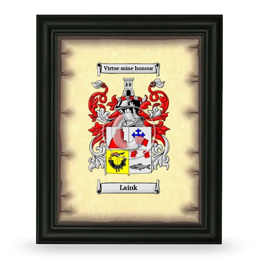 Laink Coat of Arms Framed - Black