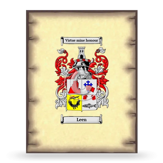 Leen Coat of Arms Print