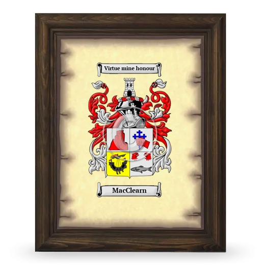 MacClearn Coat of Arms Framed - Brown