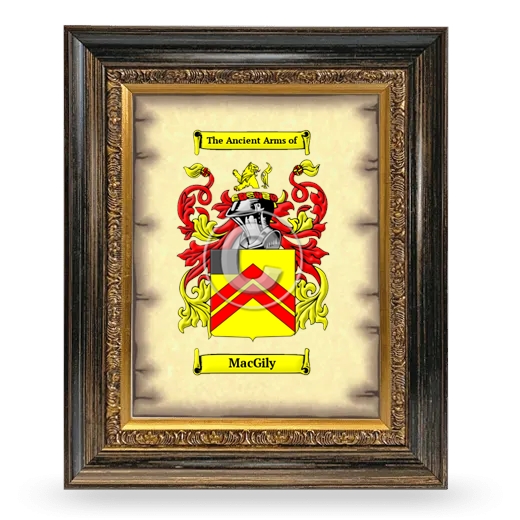 MacGily Coat of Arms Framed - Heirloom