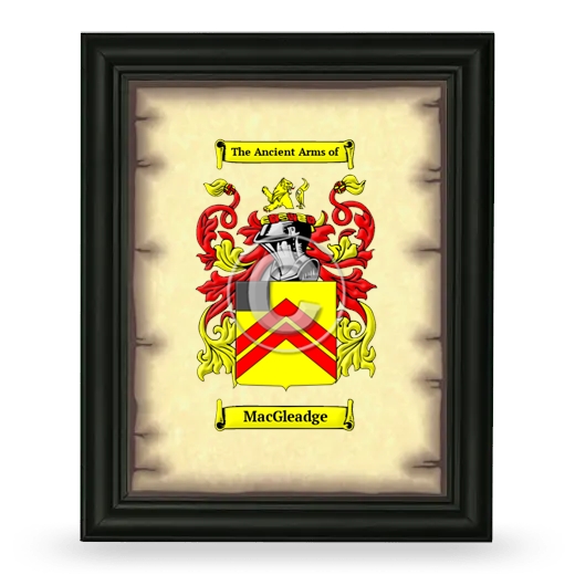 MacGleadge Coat of Arms Framed - Black