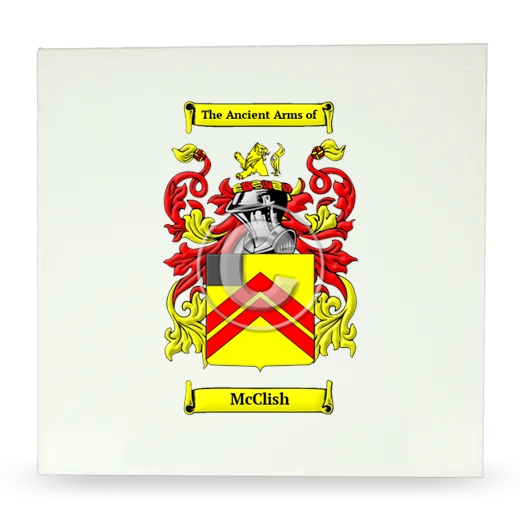 McClish Large Ceramic Tile with Coat of Arms