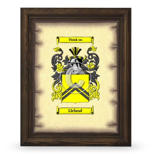 Lleland Coat of Arms Framed - Brown