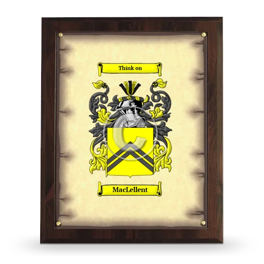 MacLellent Coat of Arms Plaque