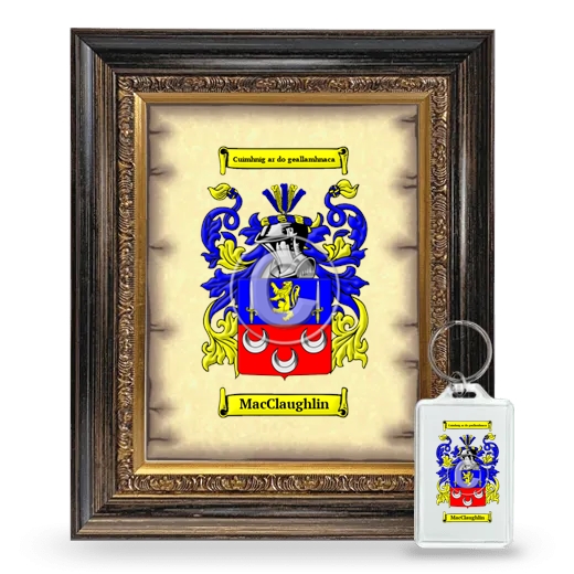 MacClaughlin Framed Coat of Arms and Keychain - Heirloom