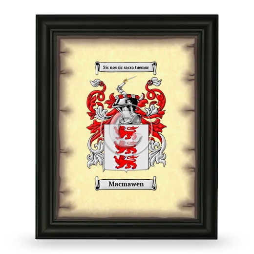 Macmawen Coat of Arms Framed - Black