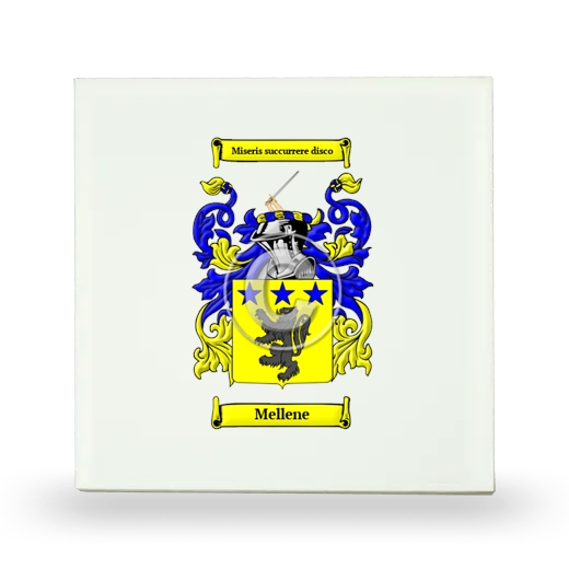 Mellene Small Ceramic Tile with Coat of Arms