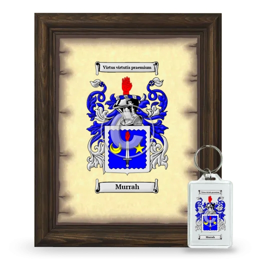 Murrah Framed Coat of Arms and Keychain - Brown