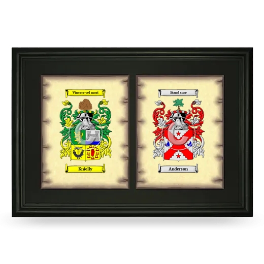 Double Coat of Arms Framed - Black