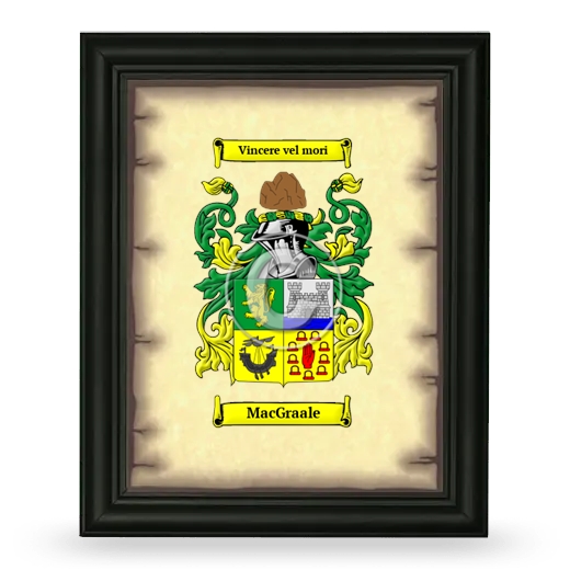 MacGraale Coat of Arms Framed - Black