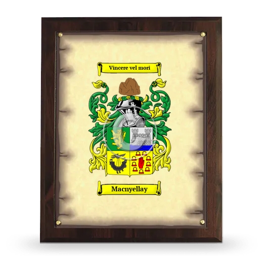 Macnyellay Coat of Arms Plaque