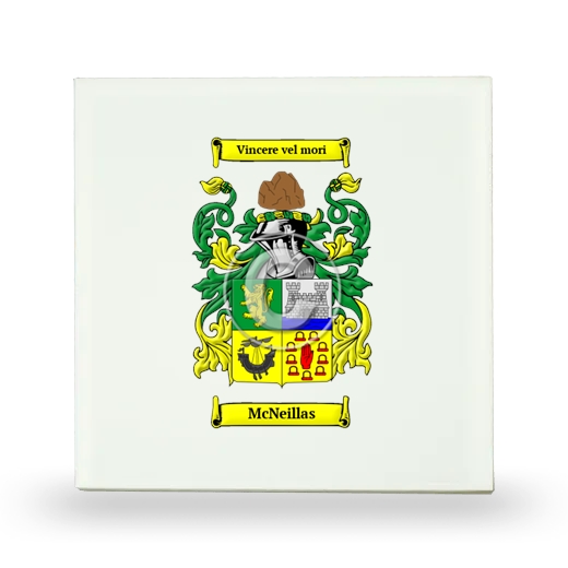 McNeillas Small Ceramic Tile with Coat of Arms