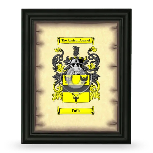 Fails Coat of Arms Framed - Black