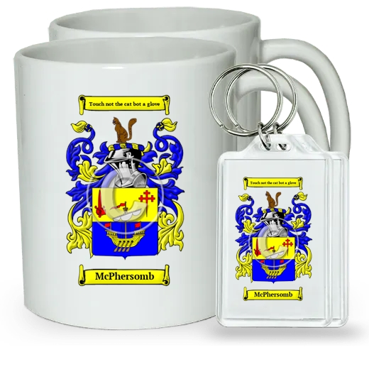 McPhersomb Pair of Coffee Mugs and Pair of Keychains