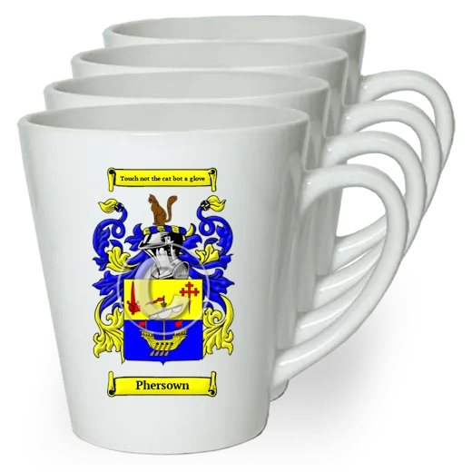 Phersown Set of 4 Latte Mugs