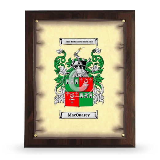 MacQuarey Coat of Arms Plaque