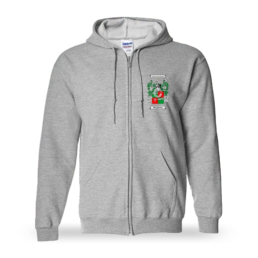 MacQueray Unisex Coat of Arms Zip Sweatshirt