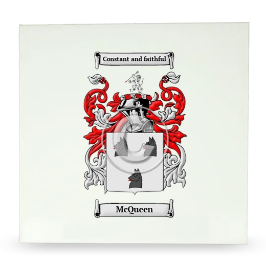 McQueen Large Ceramic Tile with Coat of Arms