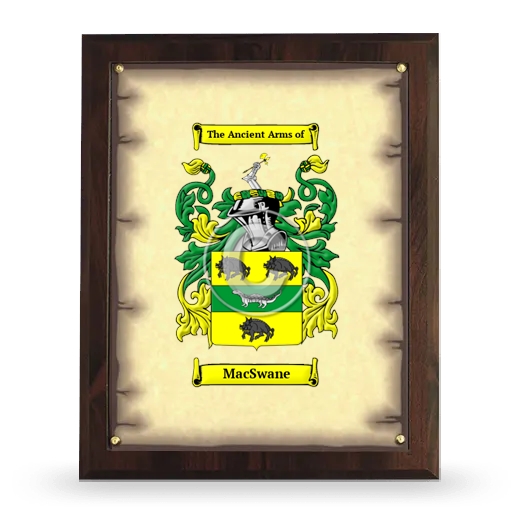 MacSwane Coat of Arms Plaque