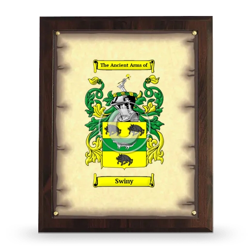 Swiny Coat of Arms Plaque