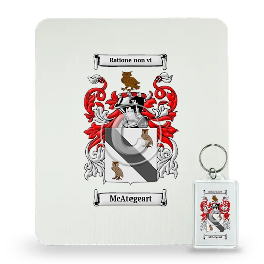 McAtegeart Mouse Pad and Keychain Combo Package