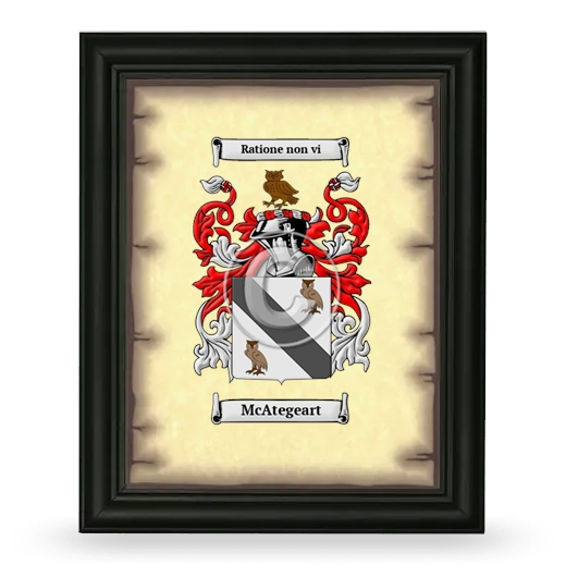 McAtegeart Coat of Arms Framed - Black