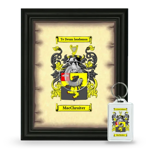 MacChruiter Framed Coat of Arms and Keychain - Black