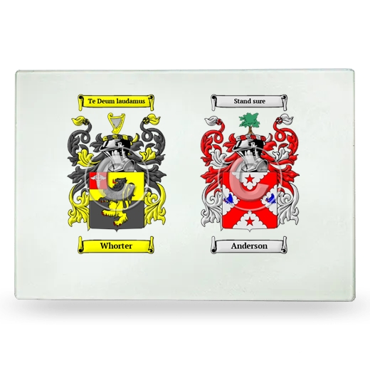 Double Coat of Arms Glass Cutting Board