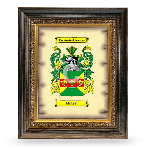 Midget Coat of Arms Framed - Heirloom