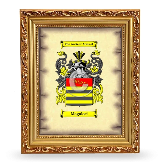 Magaloci Coat of Arms Framed - Gold