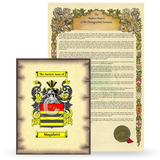 Magalutti Coat of Arms and Surname History Package