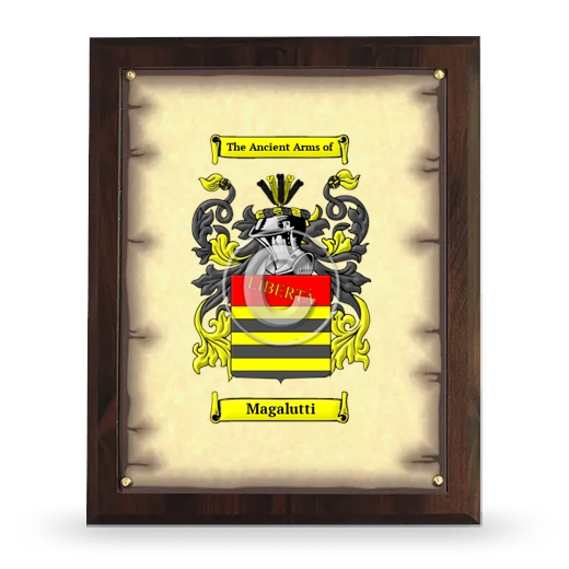 Magalutti Coat of Arms Plaque