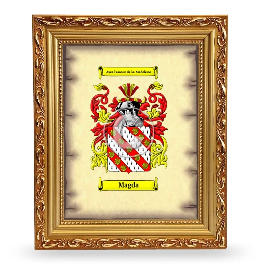 Magda Coat of Arms Framed - Gold