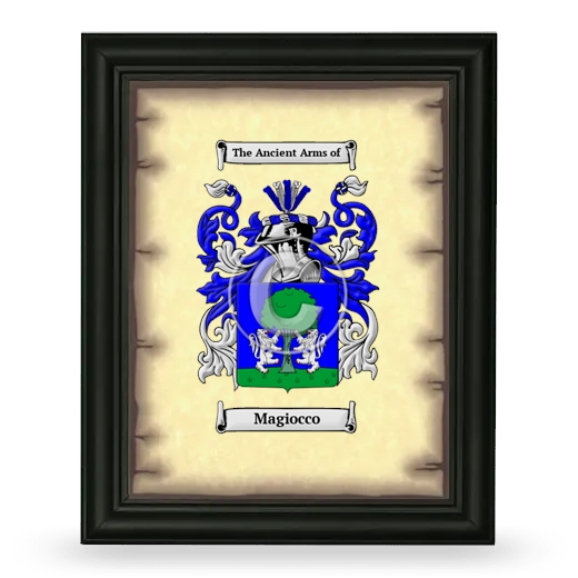 Magiocco Coat of Arms Framed - Black