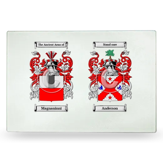 Double Coat of Arms Glass Cutting Board