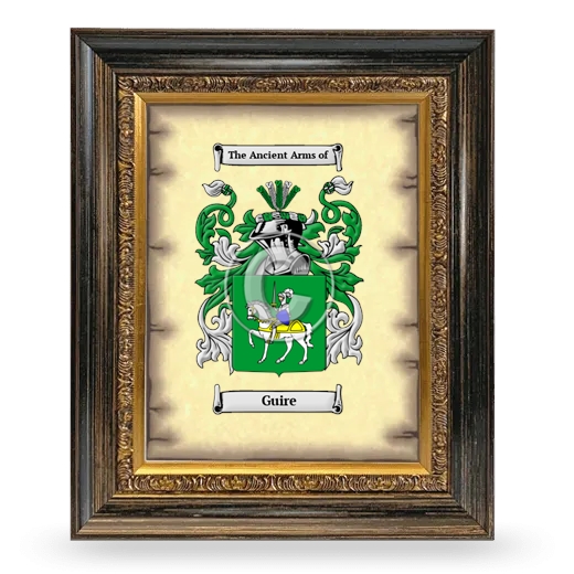 Guire Coat of Arms Framed - Heirloom