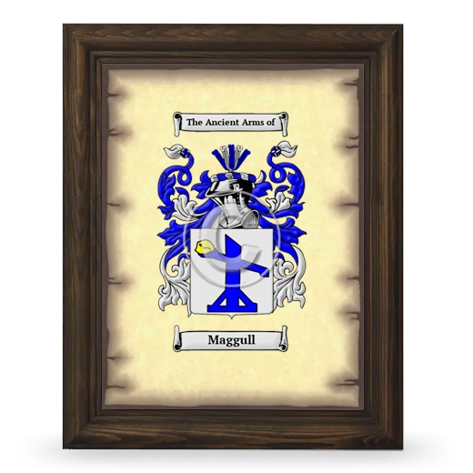 Maggull Coat of Arms Framed - Brown