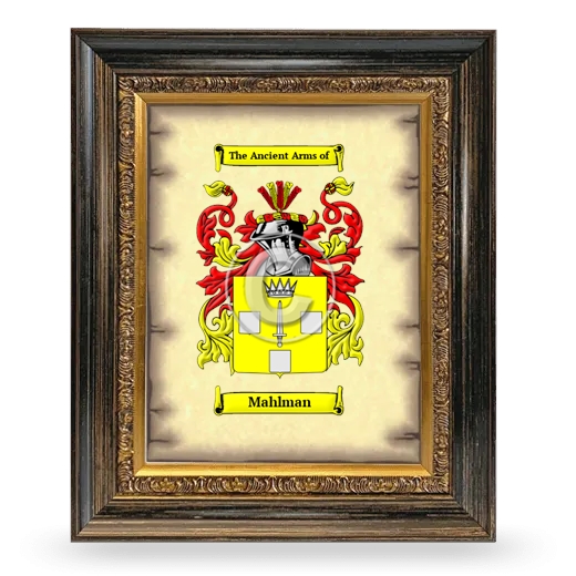 Mahlman Coat of Arms Framed - Heirloom