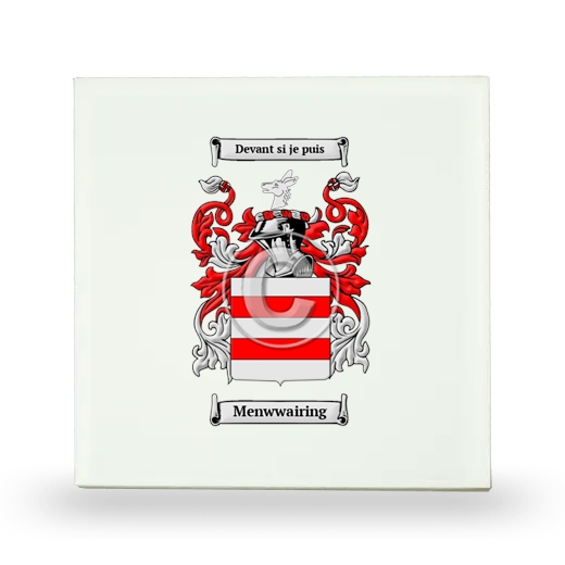 Menwwairing Small Ceramic Tile with Coat of Arms