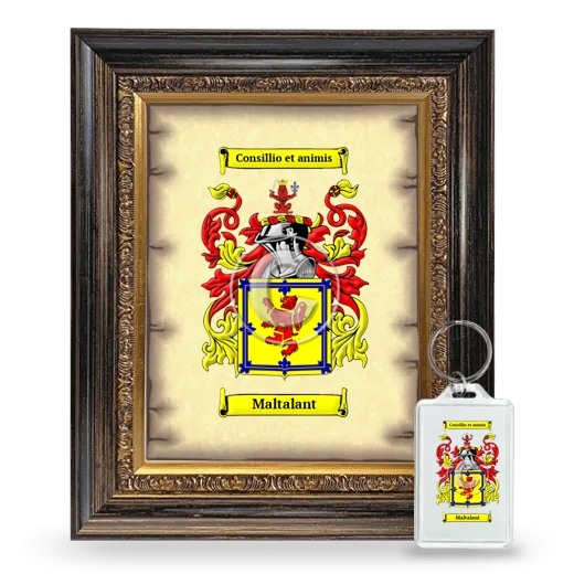 Maltalant Framed Coat of Arms and Keychain - Heirloom