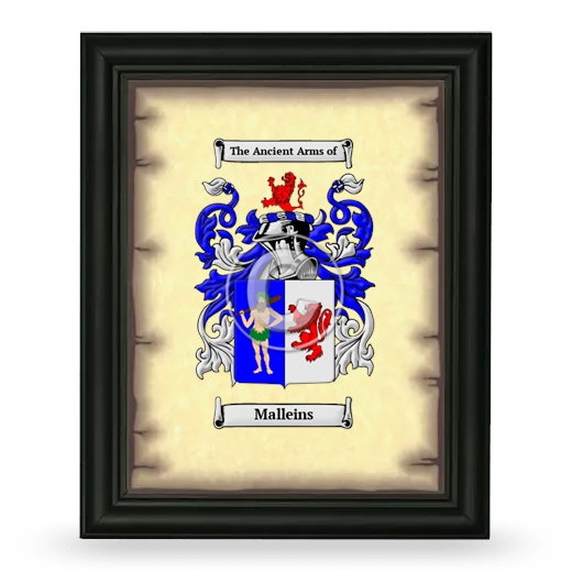 Malleins Coat of Arms Framed - Black