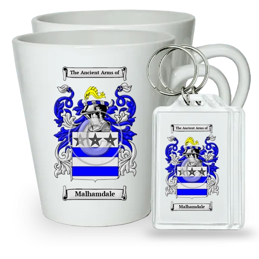 Malhamdale Pair of Latte Mugs and Pair of Keychains