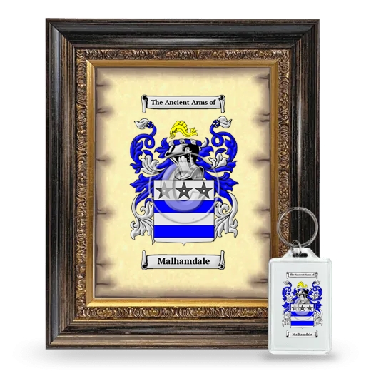 Malhamdale Framed Coat of Arms and Keychain - Heirloom