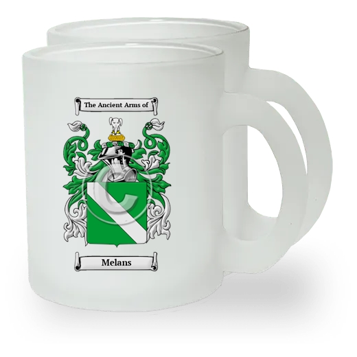 Melans Pair of Frosted Glass Mugs