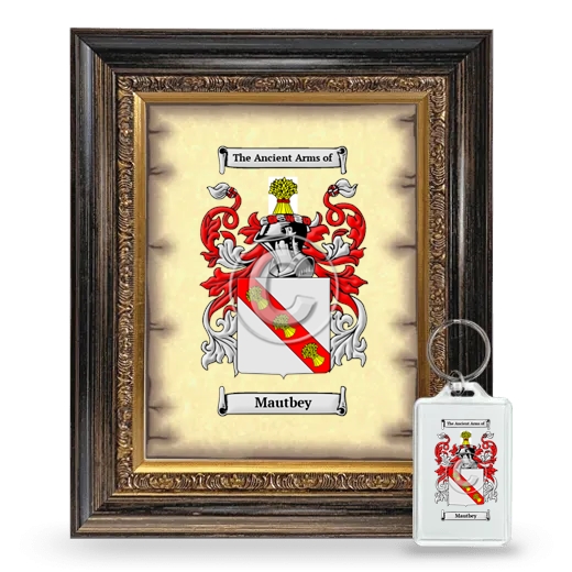 Mautbey Framed Coat of Arms and Keychain - Heirloom