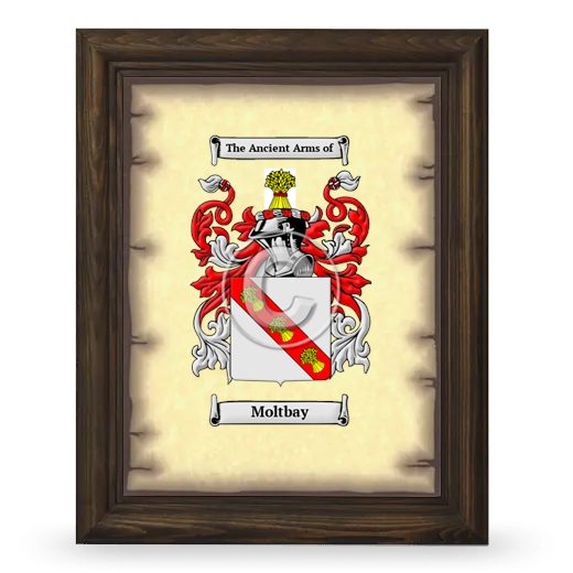 Moltbay Coat of Arms Framed - Brown