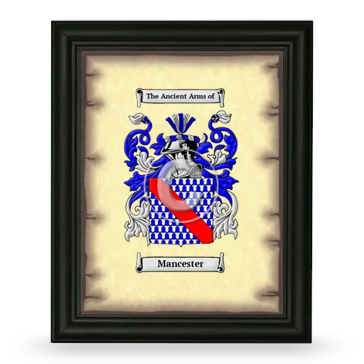 Mancester Coat of Arms Framed - Black