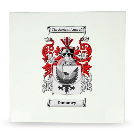 Dumaney Large Ceramic Tile with Coat of Arms