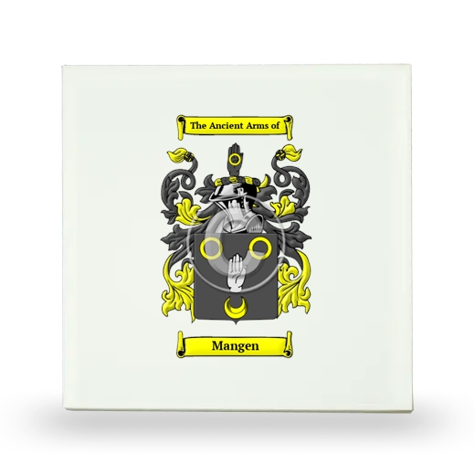 Mangen Small Ceramic Tile with Coat of Arms