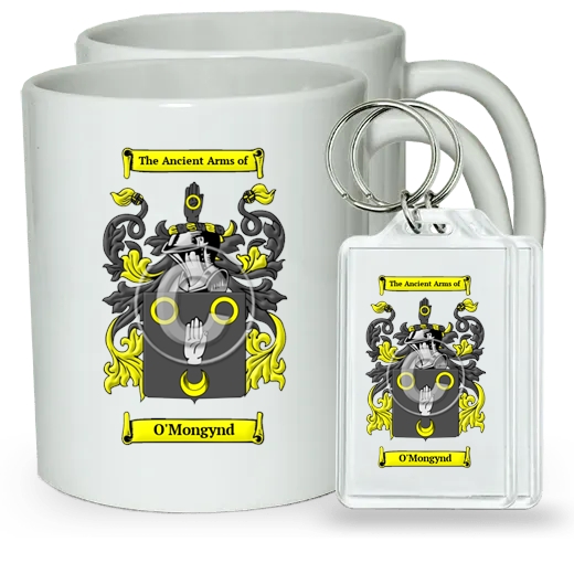 O'Mongynd Pair of Coffee Mugs and Pair of Keychains